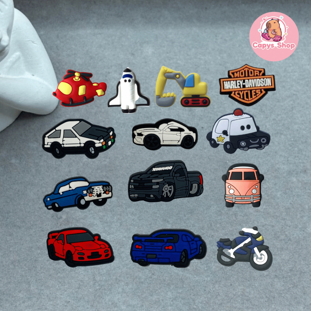 หมุดตกแต่งรองเท้าแตะ Hot Hook AUTOMOTIVE CAR MOTORCYCLE PLANE DIY pin Hook Shoe Access Sticker