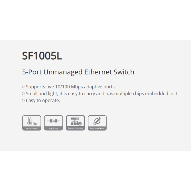 Dahua DH-SF1005L สวิตช์เดสก์ท็อป 5 พอร์ต