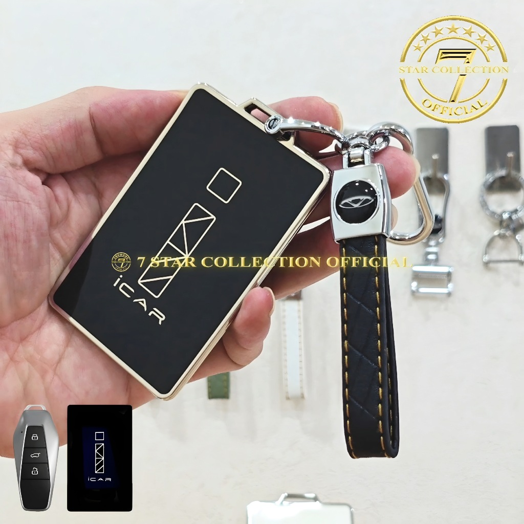 Cover Case Key Case NFC Card & Car Remote CHERY J6 EV CHERY J6T EV Premium Silver Edge Luxury