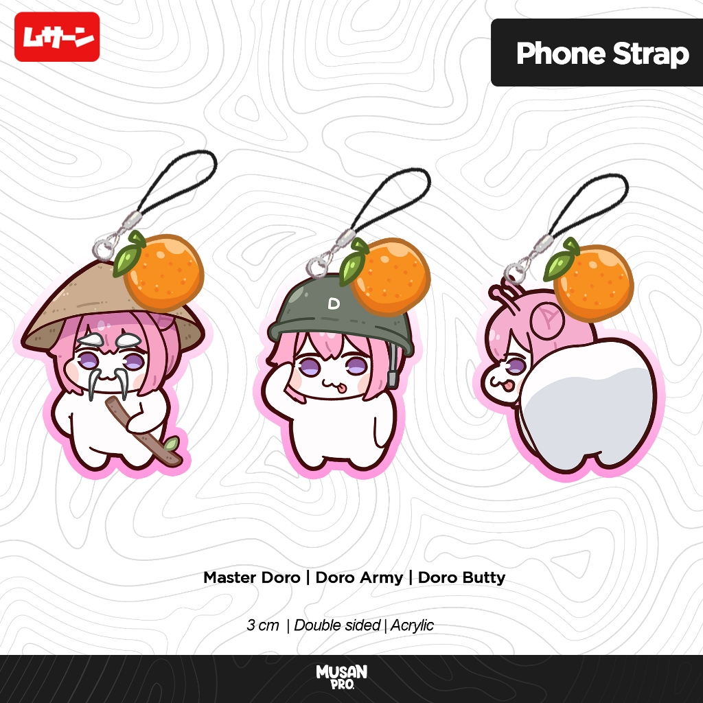 GANTUNGAN HP Phone Strap for Doro Collection - Doro Butty - Master Doro - Doro Army - Musan - Fan Me