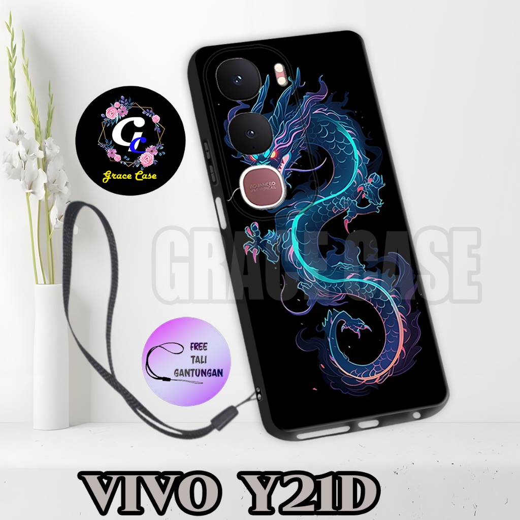(GC13) ยาง Softcase Hp VIVO Y21D / Dragon Case / Mens Case / VIVO Y21D Silicone Tpu Pro Camera Case 