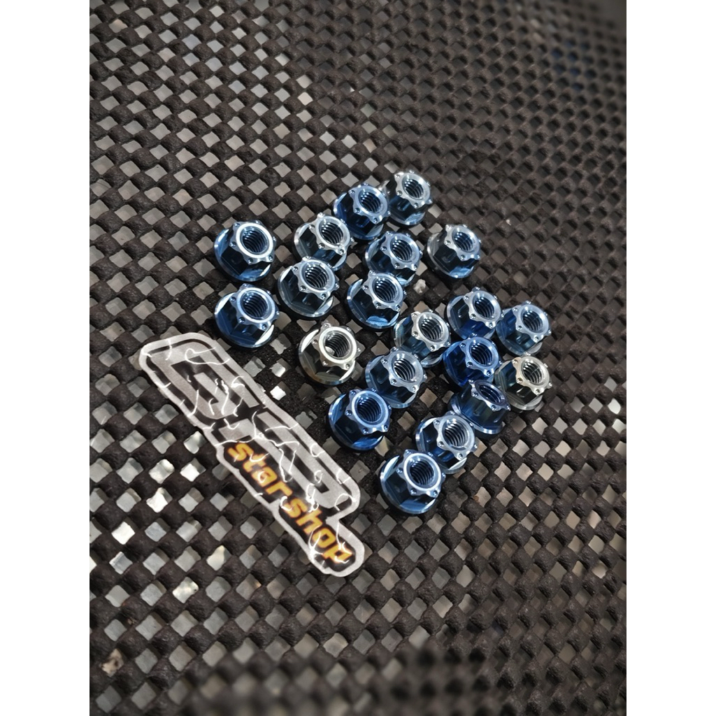 M6 HOLE TITANIUM NUT 10 เกลียว