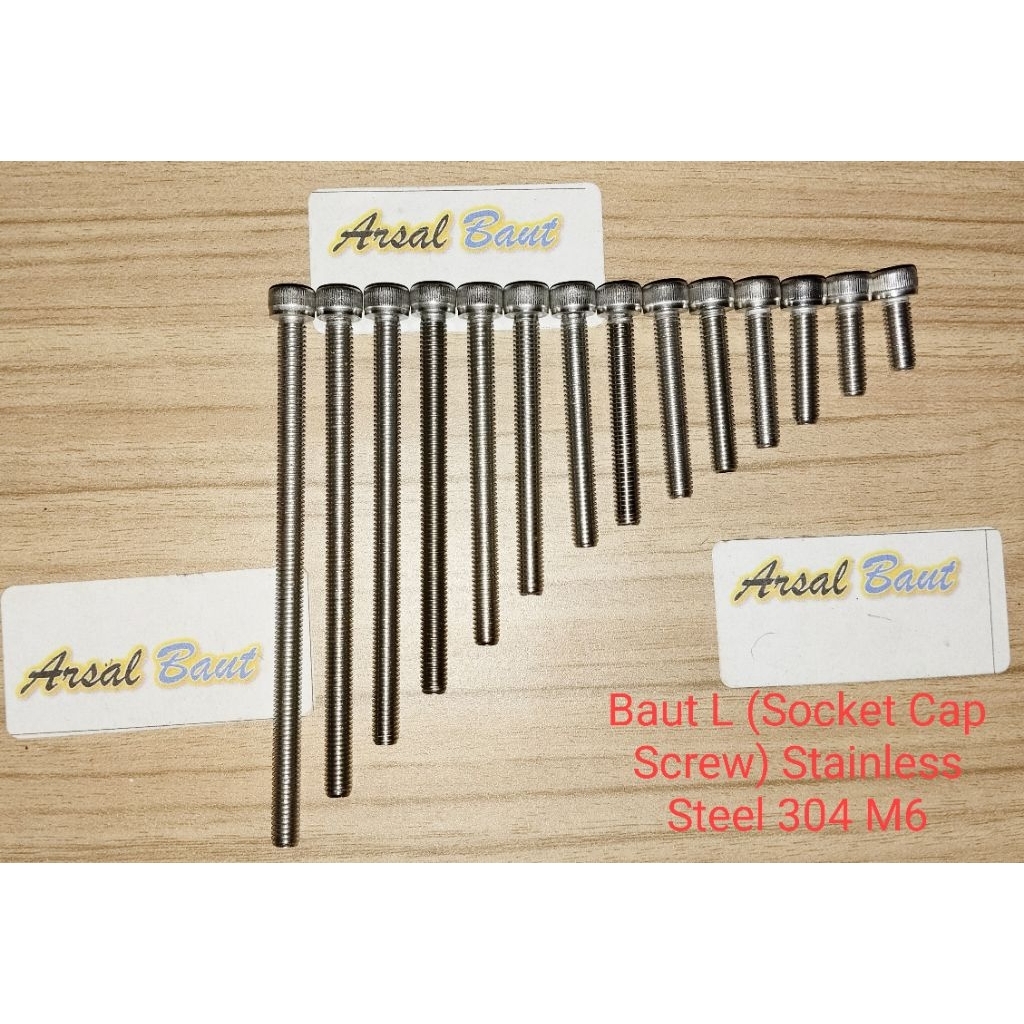 สแตนเลส L Bolt (สกรูฝาจม) (SS304) A270 L5 Key M6X16 M6X20 M6X25 M6X30 M6X35 M6X40 M6X45 M50 M6X100 M