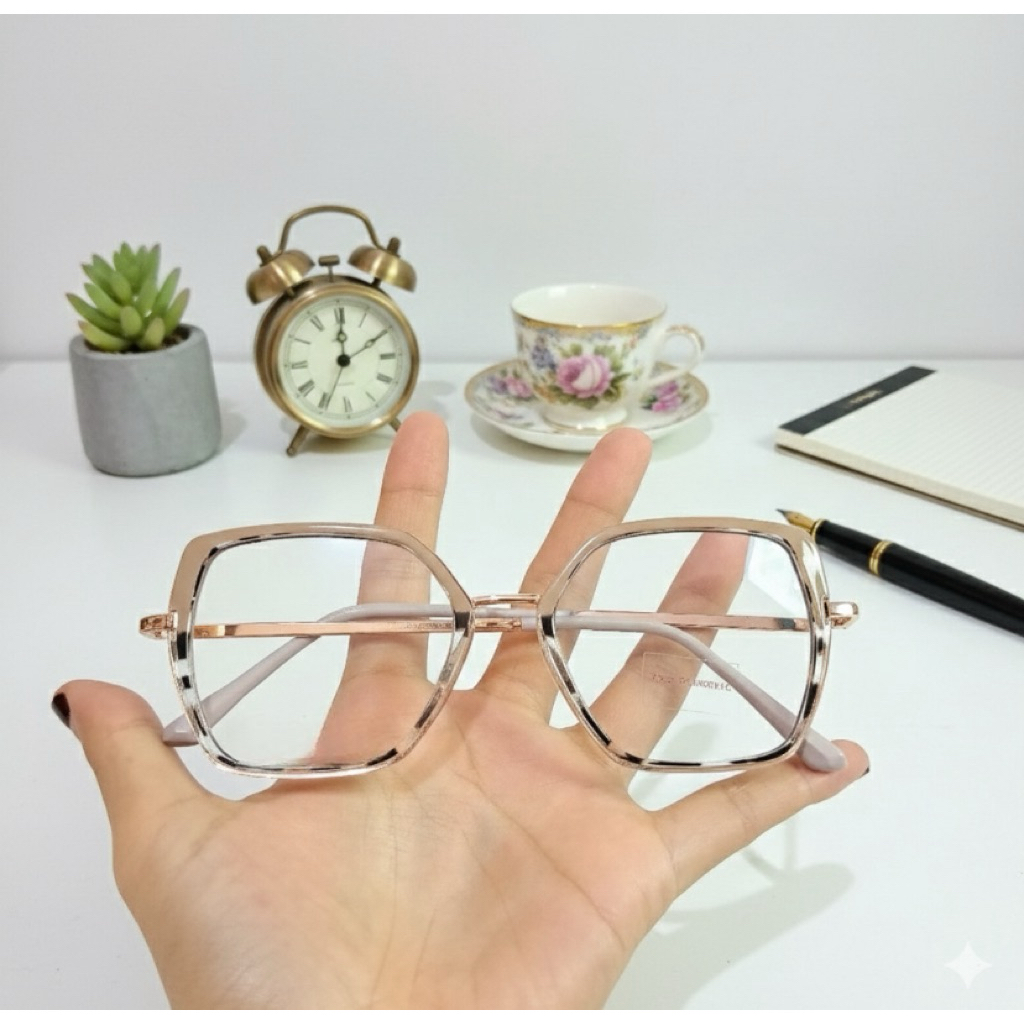 ELDORA / FASHIONABLE PHOTOCROMIC GLASSES SQUARE FRAME NORMAL LENS 5741