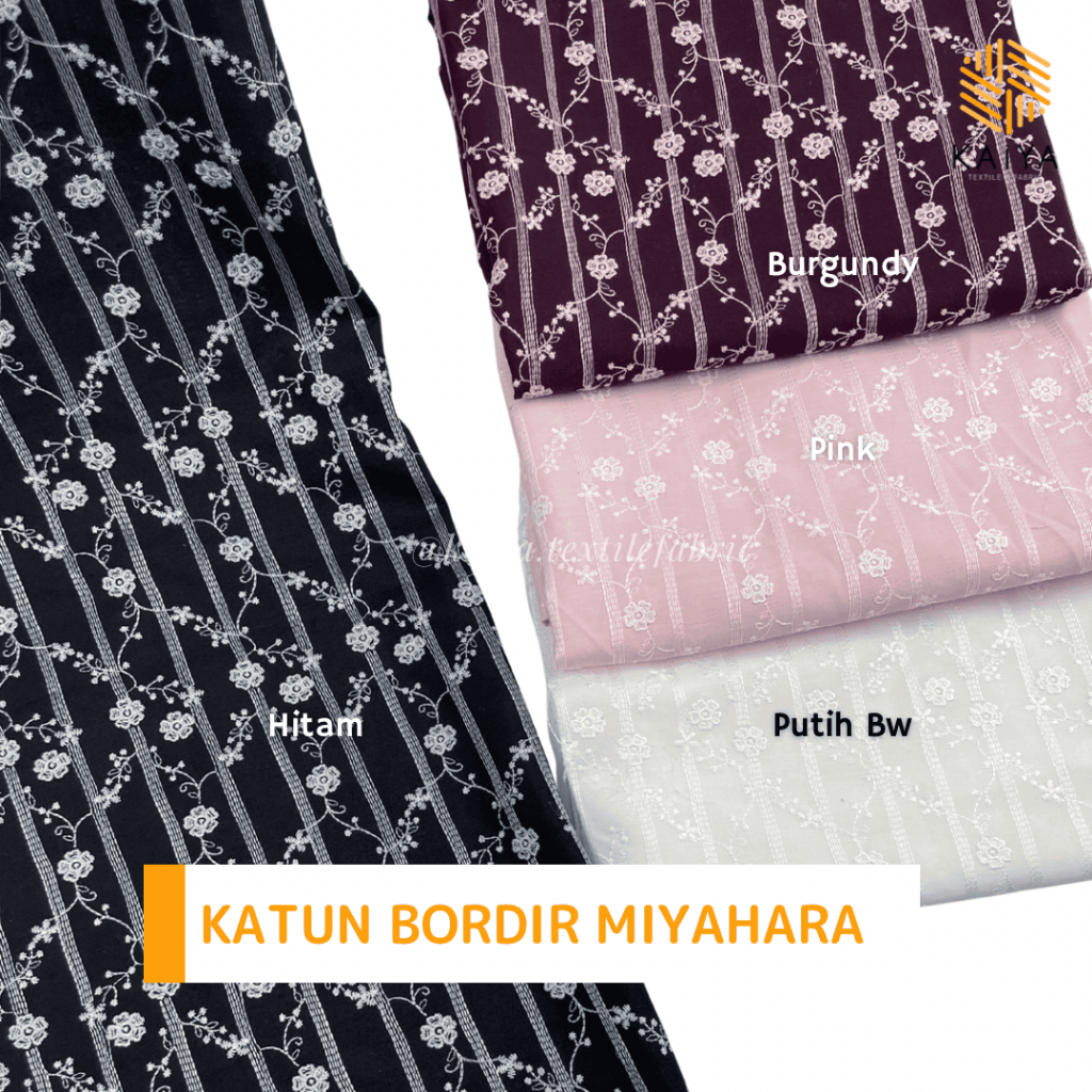 KATUN Kaiya Textile & Fabric Miyahara ผ้าฝ้ายปัก ต่อ 0.5 เมตร