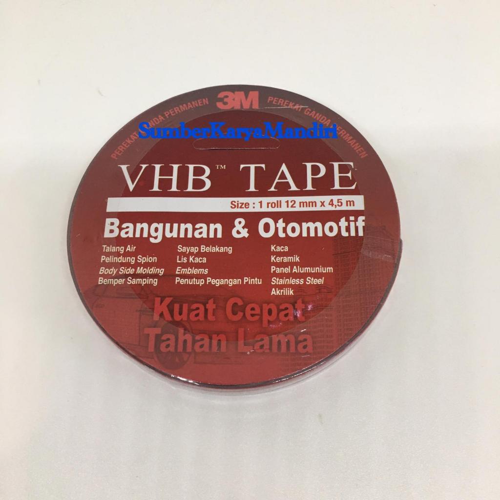 3M VHB Double Tape 12mm x 4.5M / Double Tape 3M Original