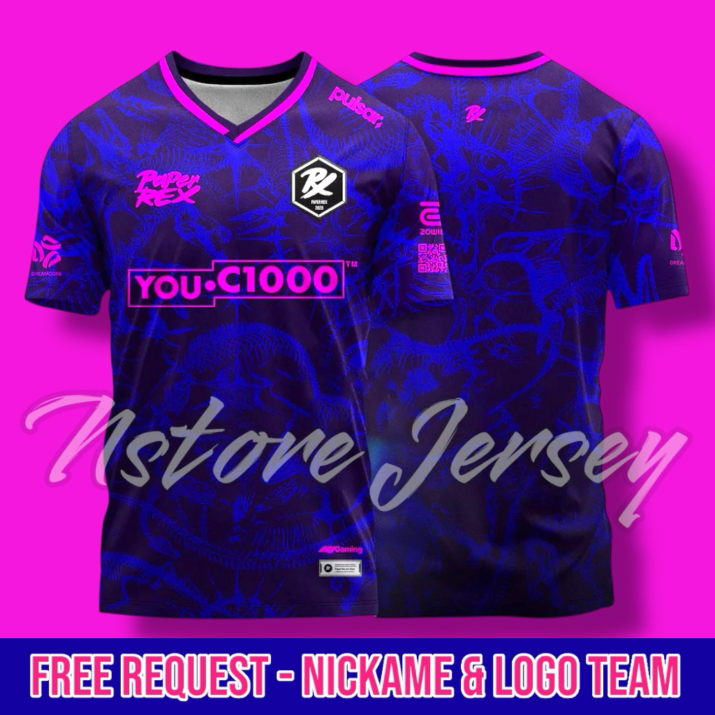 กระดาษล่าสุด REX Esport DinoGlitch Valorant ESPORT JERSEY 2026 2027 ฟรี NAMSET