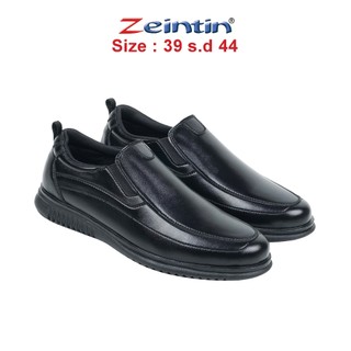 Zeintin - Sepatu Pantofel Pria Kerja Kantor Formal Slip On Hitam Polos BJ