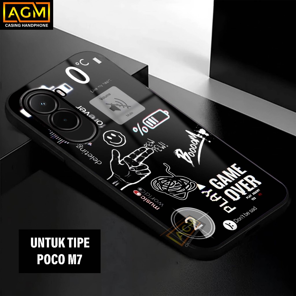 เคส Xiaomi Poco M7 - เคส Softcase Glossy ใหม่ Hp Poco M7 [Aesthetic Motif] - เคส AGM softcase เคสกระ