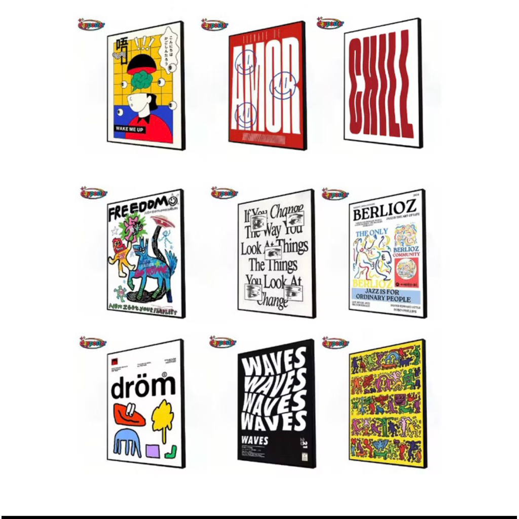 Aesthetic abstract frame Poster ขนาด 30x40