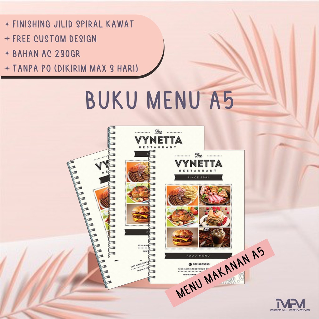 A5 MENU BOOK 16 หน้า (ขอลูกค้า)