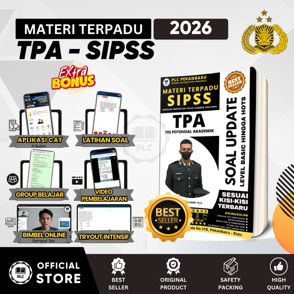 PLC - หนังสือวัสดุและธนาคารคําถามสําหรับการทดสอบศักยภาพ Akamedik (TPA) SIPSS 2026 Entrance Test