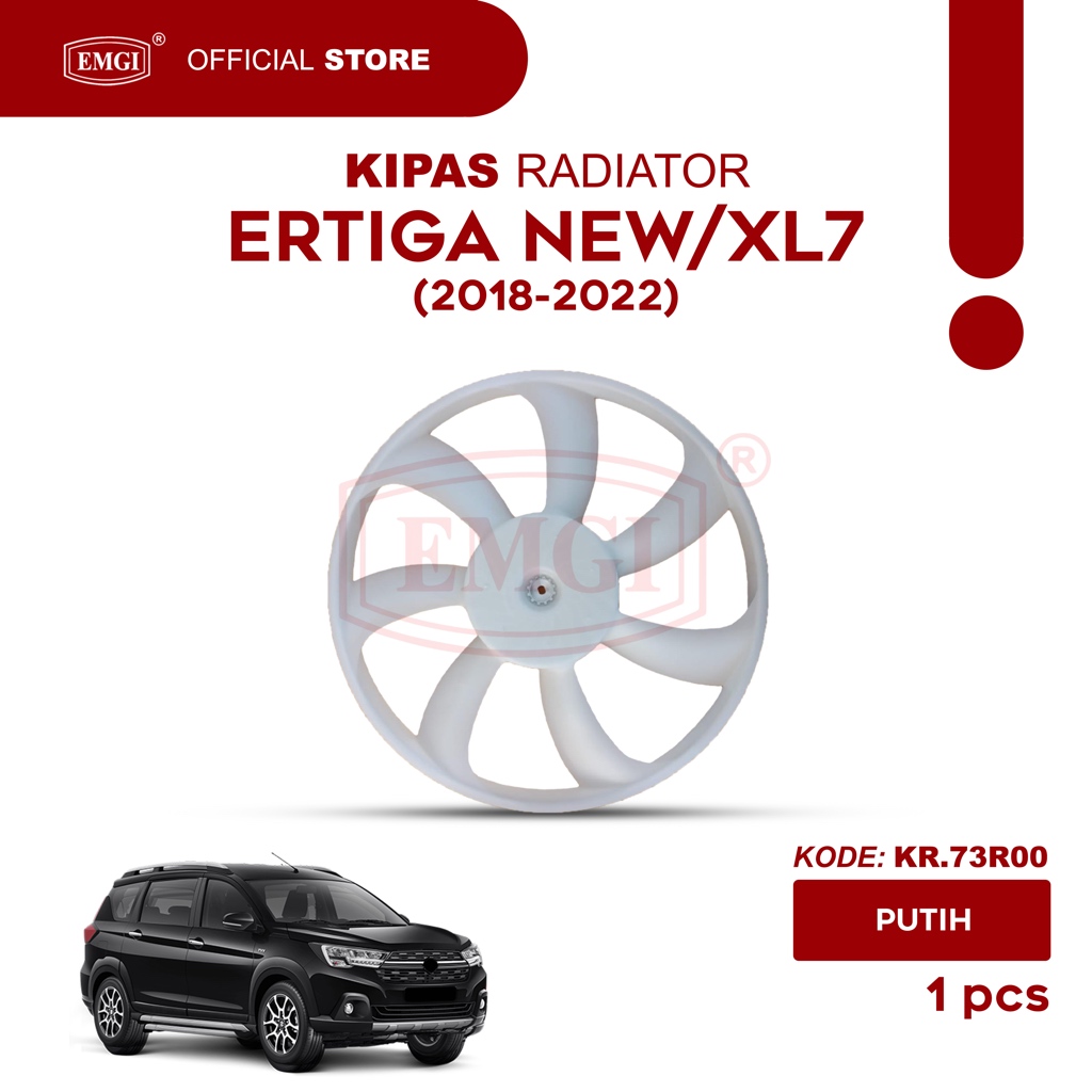 EMGI - พัดลมหม้อน้ํา Ertiga New XL7 2018 2019 2020 2021 2022 สีขาว - KR.73R00