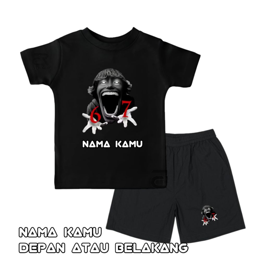 SCP 67 KIDS STEALT Cotton Combed Short Sleeve T-Shirt Set