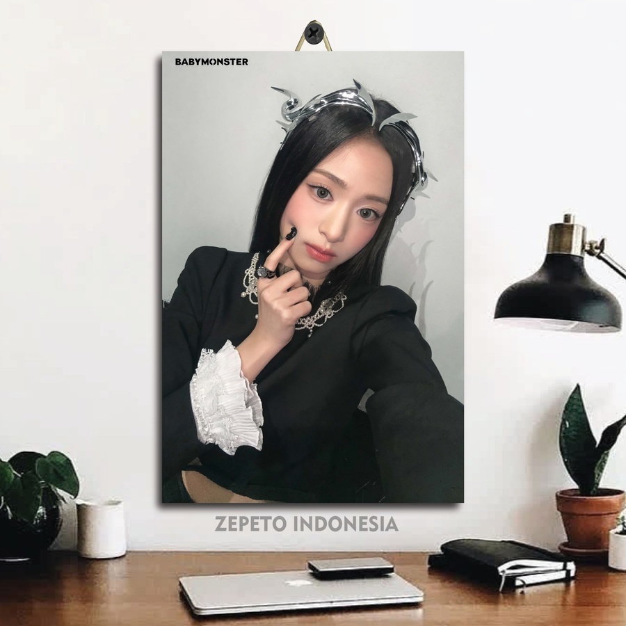 โปสเตอร์ติดผนัง Kpop Babymonster Shin Haram / Zepeto อินโดนีเซีย / จอแสดงผลผนัง / JVI|XXJFS
