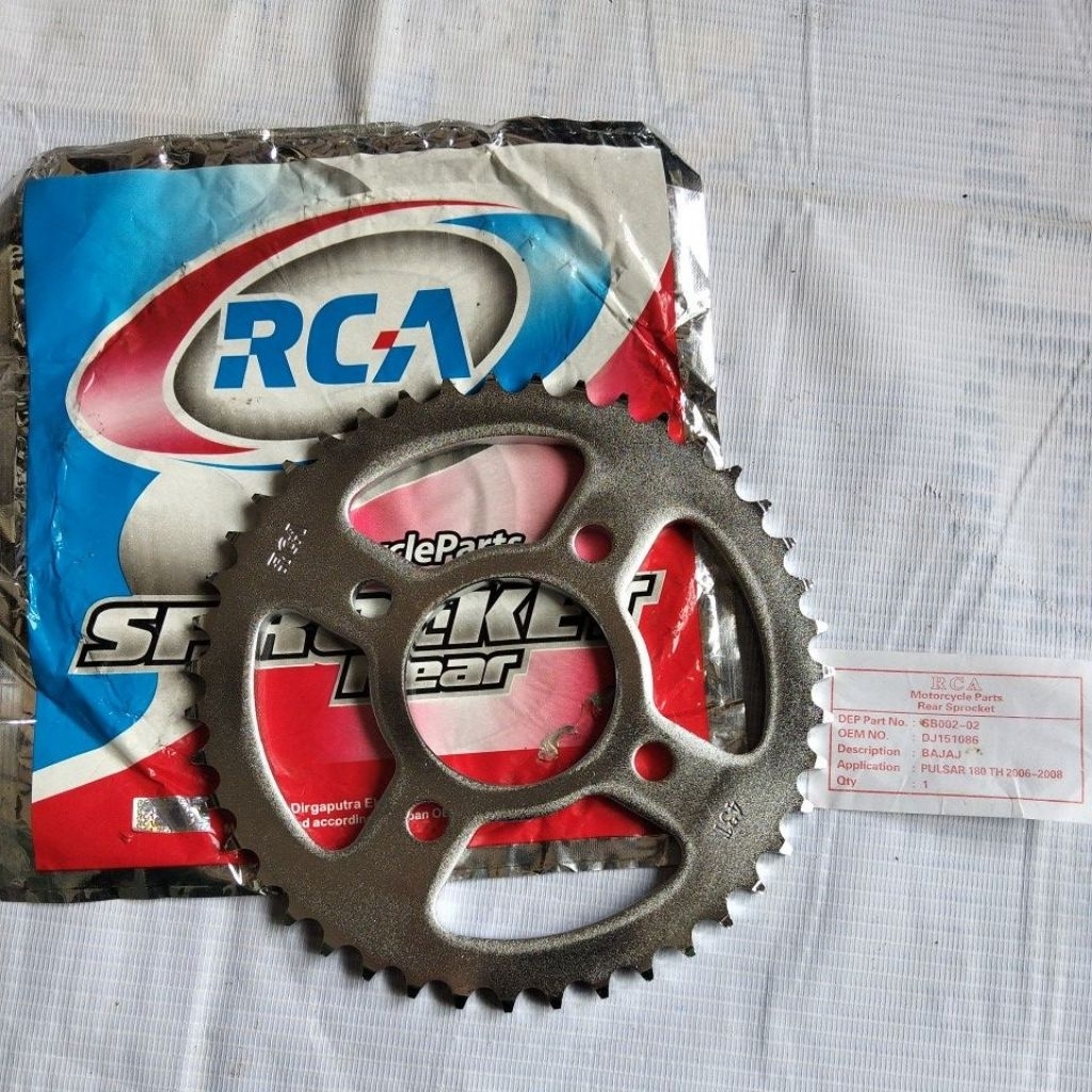 REAR GEAR PULSAR 135 180 UG3 XCD 125 REAR GEAR PULSAR TYPE 428 X 43T