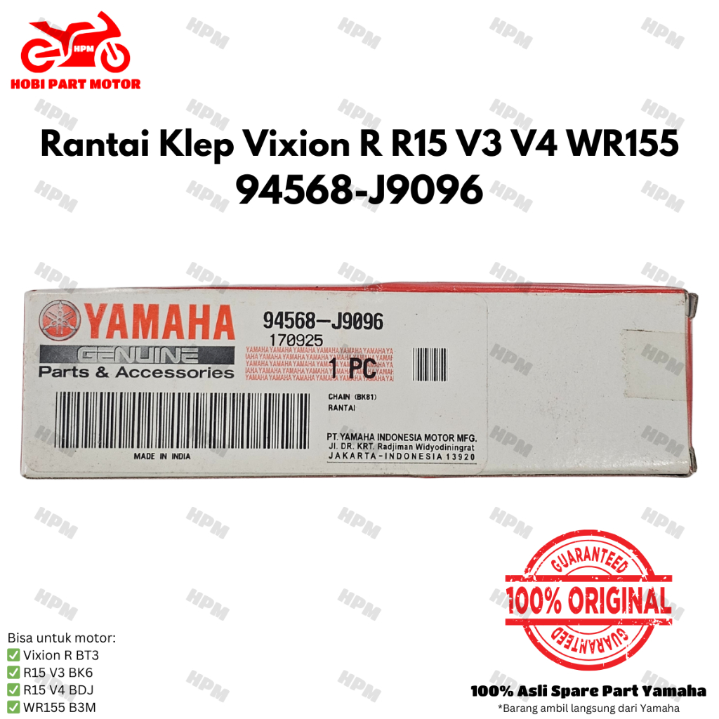 MESIN Timing Engine Valve Chain Kamprat 9468-J9096 vixion r15 v3 v4 wr155 yamaha ของแท้ 100%