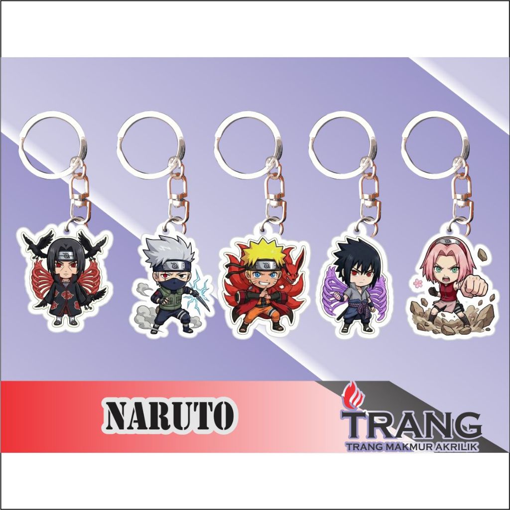 GANTUNGAN พวงกุญแจอะคริลิค Naruto Shippuden Chibi / พวงกุญแจอะคริลิค Naruto Shippuden Chibi