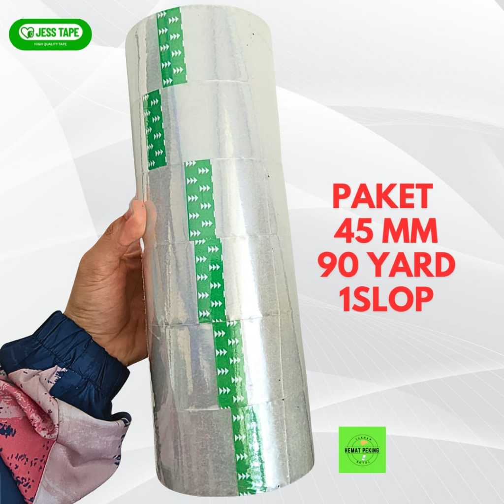 JESS TAPE 45 90 YARD TAPE PACK OF 1 เทป OPP สีน้ําตาลใส