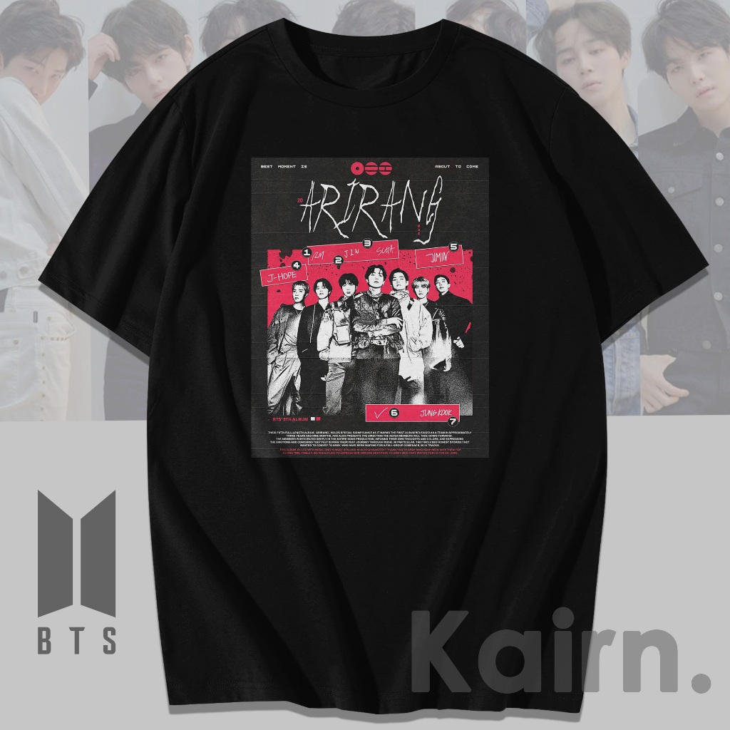 KAIRN - เสื้อยืด ARIRANG BTS / BTS TSHIRT / เสื้อยืด BTS ARMY / เสื้อยืด KPOP / แฟน ๆMERCH