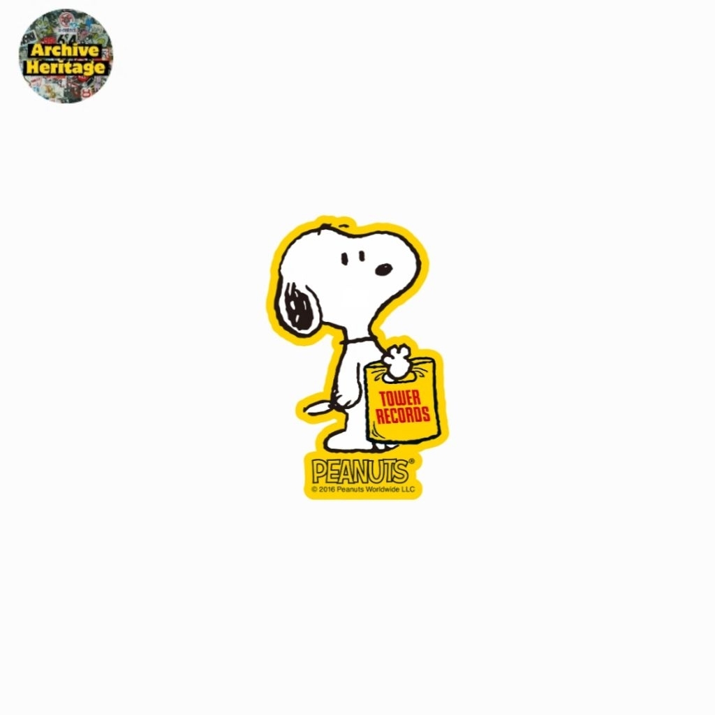 สติ๊กเกอร์สนูปปี้ถั่วลิสง Tower Records