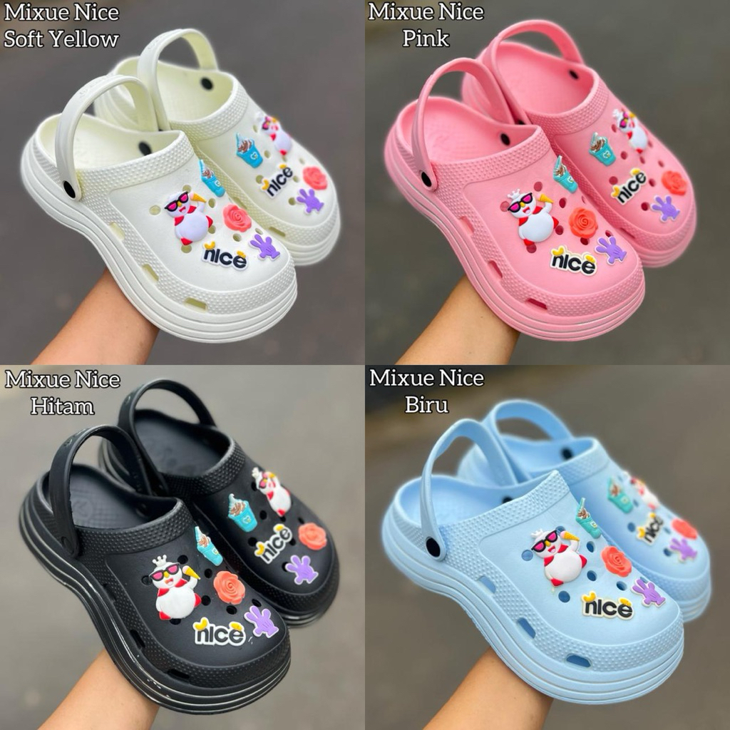 Solo Painted Shoes - รองเท้าแตะผู้หญิงผู้ใหญ่ Baim with Mixue Motif