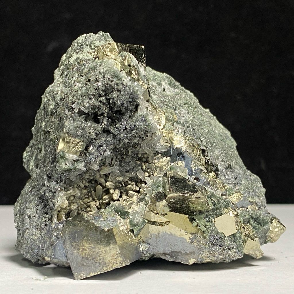 182Gr Natural Full Pyrite Rough - Top Chalcopyrite Pyrite Cube Cluster - Gems Collection