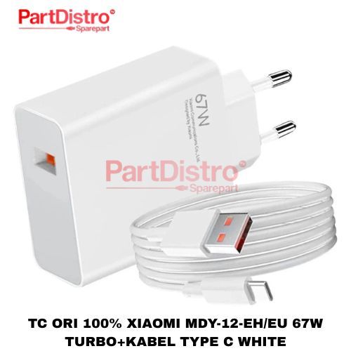 TC ORIGINAL 100% SUITABLE สําหรับ XIAOMI MDY-12-EH/EU 67W TURBO + TYPE C สายสีขาว