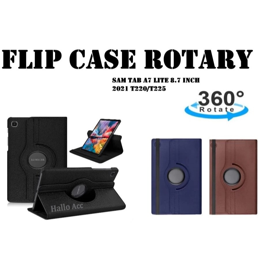 เคส Tab A7 Lite / เคส Samsung A7 Lite 8.7 นิ้ว 2021 T220/T225 ฝาครอบแบบพับโรตารี