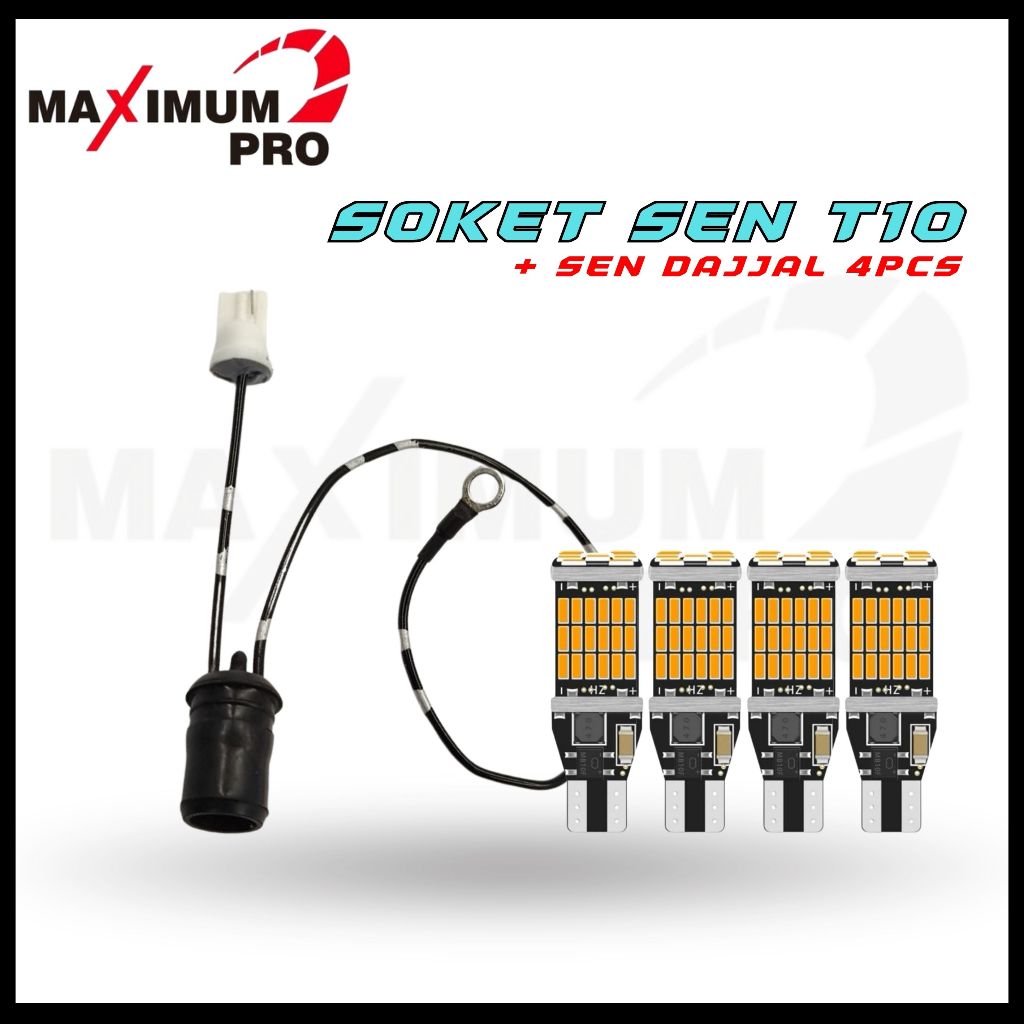 T10 ANTI ERROR CABLE LED TURN SIGNAL พร้อม DIODE + DAJJAL SEN INDICATOR FITTING CABLE MOTORCYCLE SEN