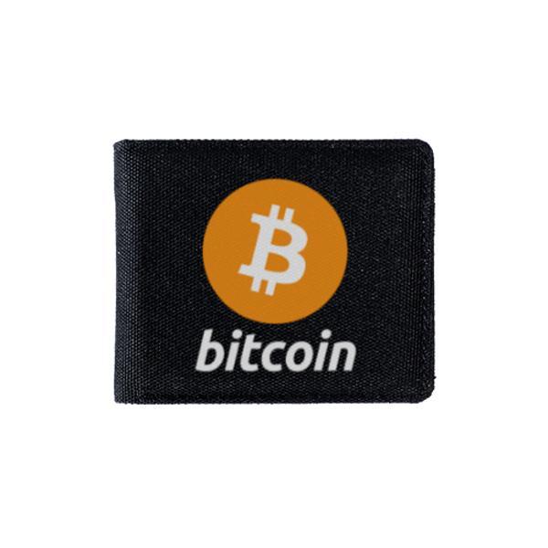 Bitcoin BTC Logo Mens Wallet Premium Canvas Mens Wallet