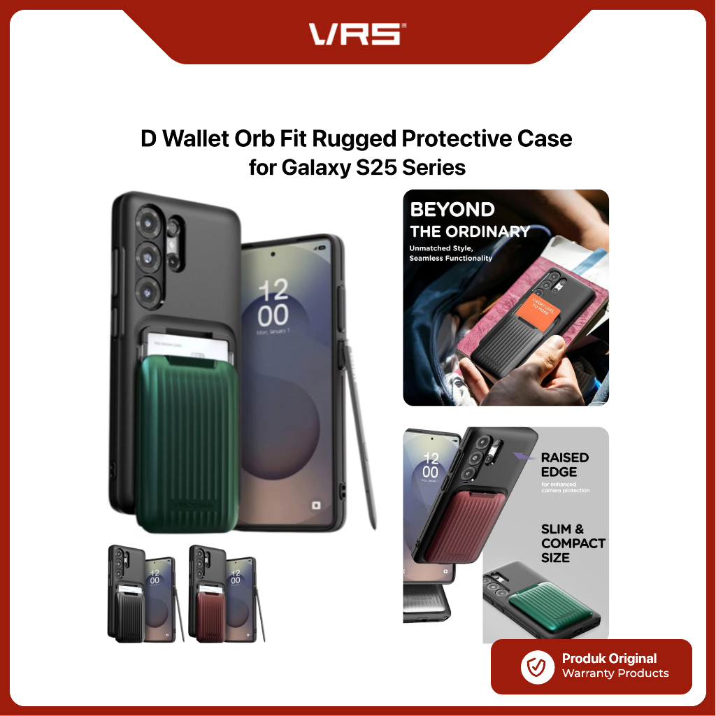 VRS Case Samsung Galaxy S25 Ultra Plus VRS DESIGN D Wallet Orb Wallet Card Holder Protective Case