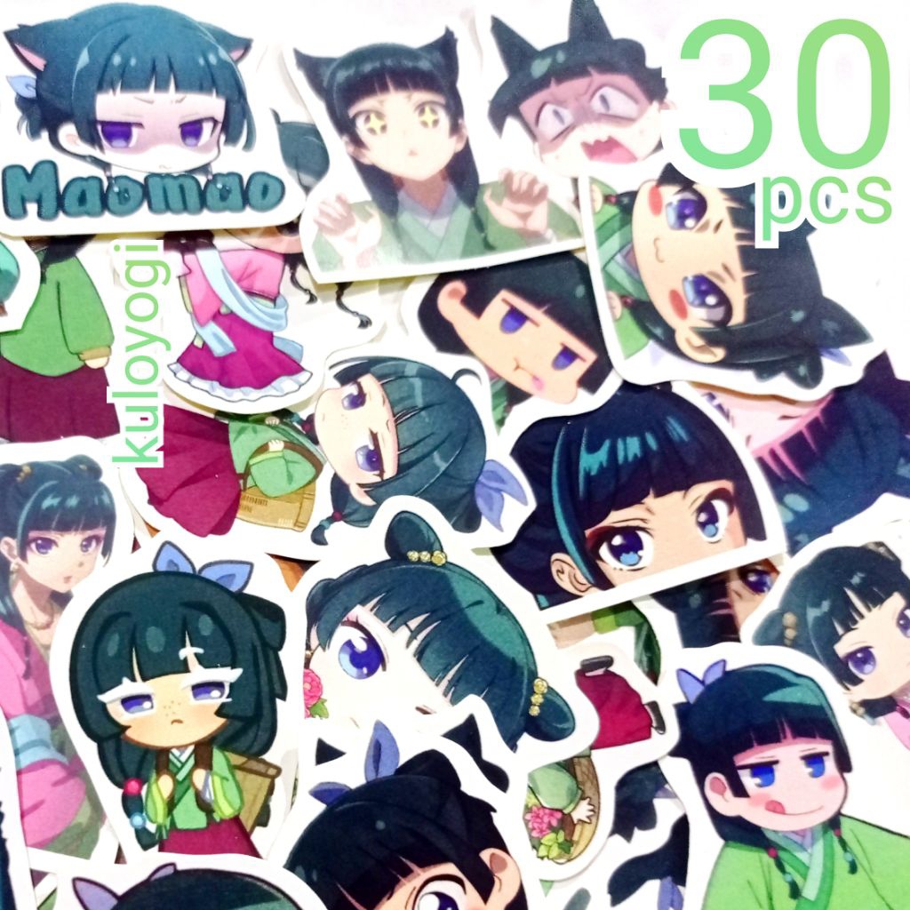 Maomao Kawaii สติกเกอร์ 30 pc Maomao สติกเกอร์ร้านขายยา Diaries สติกเกอร์ตัวละครความงามสติกเกอร์อะนิ