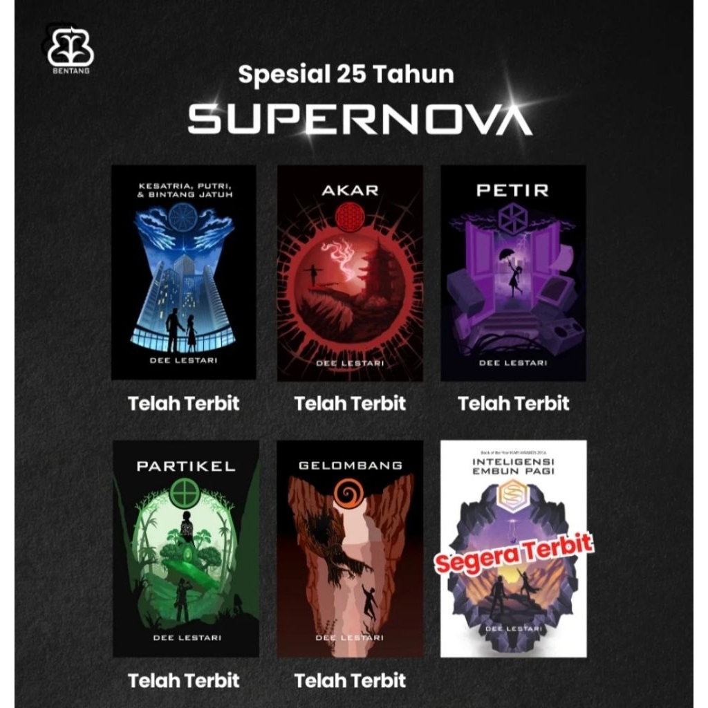 Supernova Novel 1/2/3/4/5/6: Knight, Princess, and Falling Star / Root / Lightning / Particle / Wave