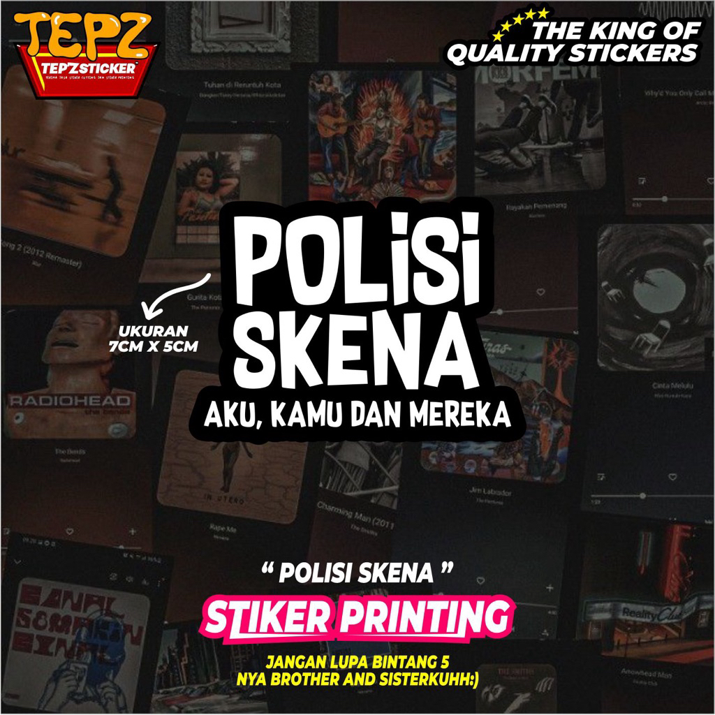 สติ๊กเกอร์ (SKENA POLICE) สติ๊กเกอร์แบนด์|สติ๊กเกอร์โลหะ|สติ๊กเกอร์ TUMBLR|สติ๊กเกอร์ AESTHETICS