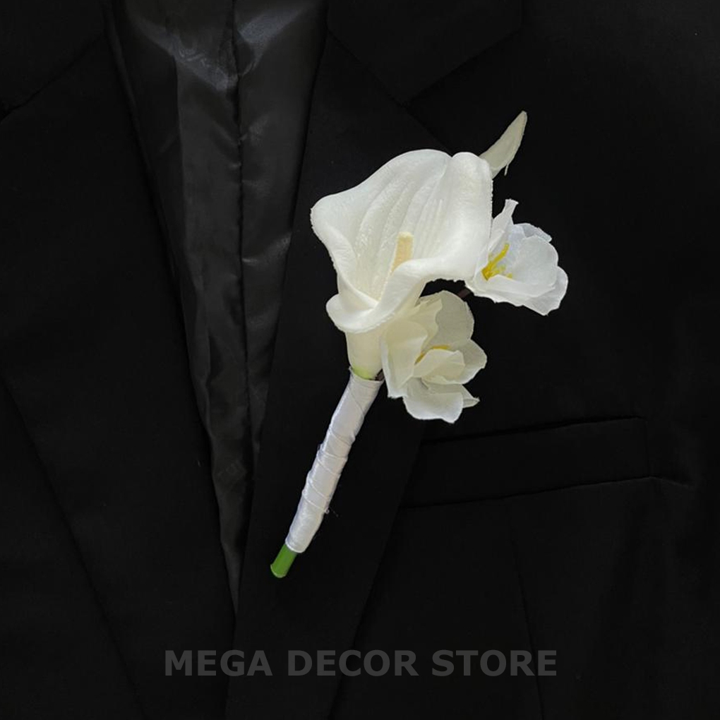 CORSAGE MENS BRIDES SUIT/ORCHID/LILY/LATEM ORCHID BROOCH
