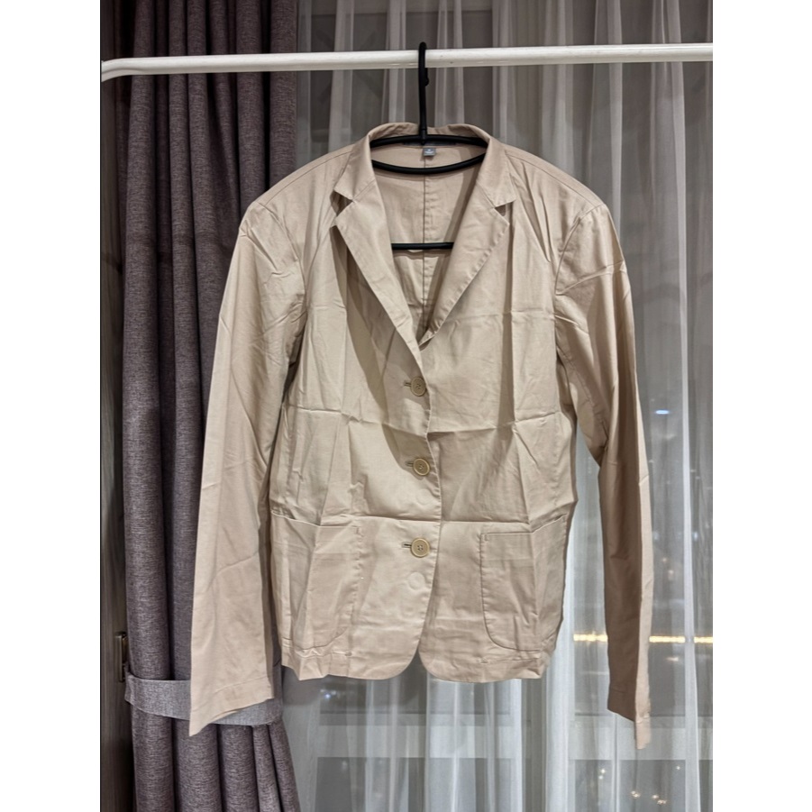 (Preloved, Hijab Friendly) Uniqlo Khaki Outer Blazer (รหัส 0120)