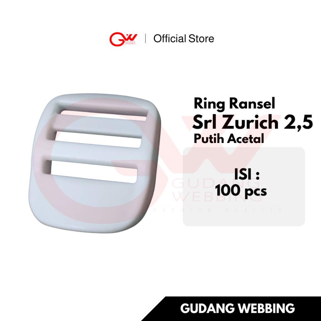 ACETAL WHITE ZURICH BACKPACK RING / BUCKLE / SRL