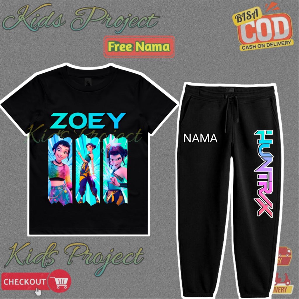 Zoey HUNTRIX Kpop Demon Hunters เสื้อผ้าเด็กชุด