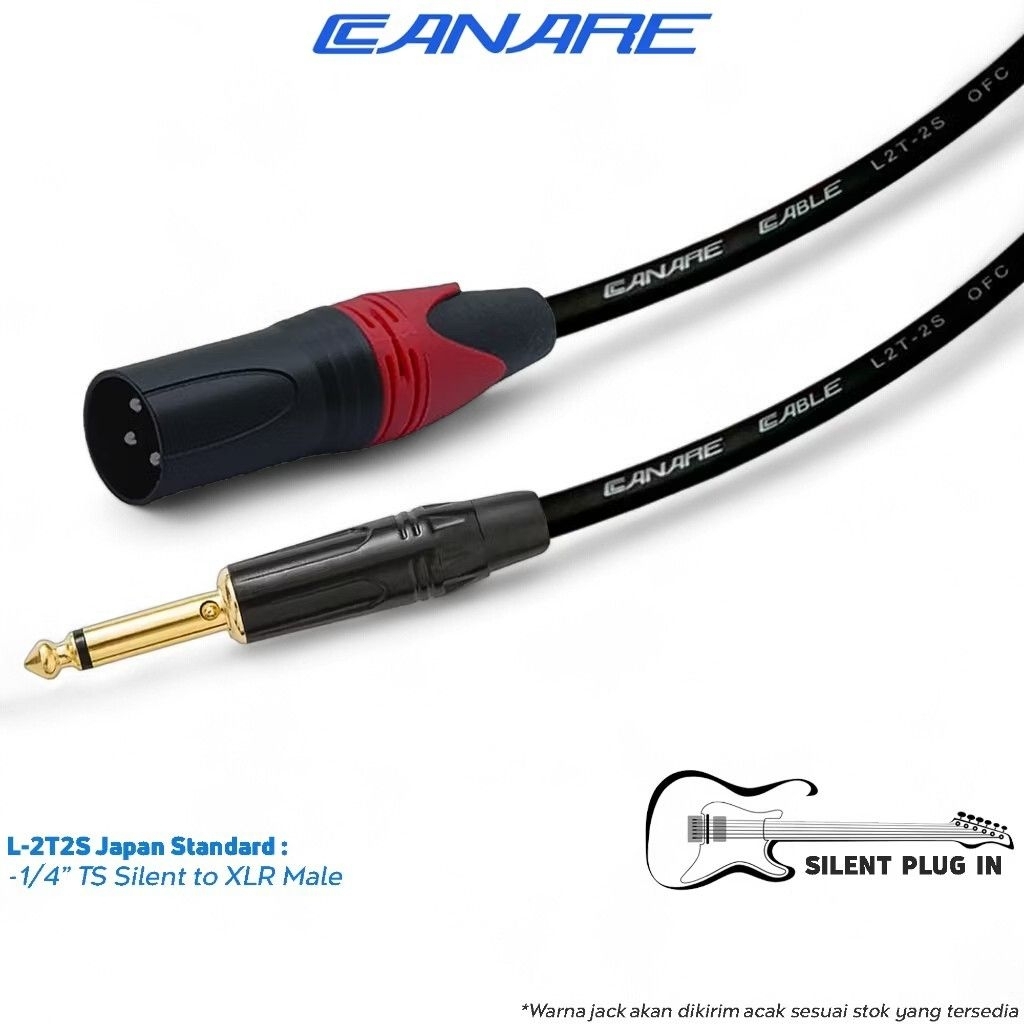 มาตรฐานญี่ปุ่น | สายกีต้าร์ผสม Silent Plug -C1142, (JS, GP, XLR MA - SILENT STRAIGHT)