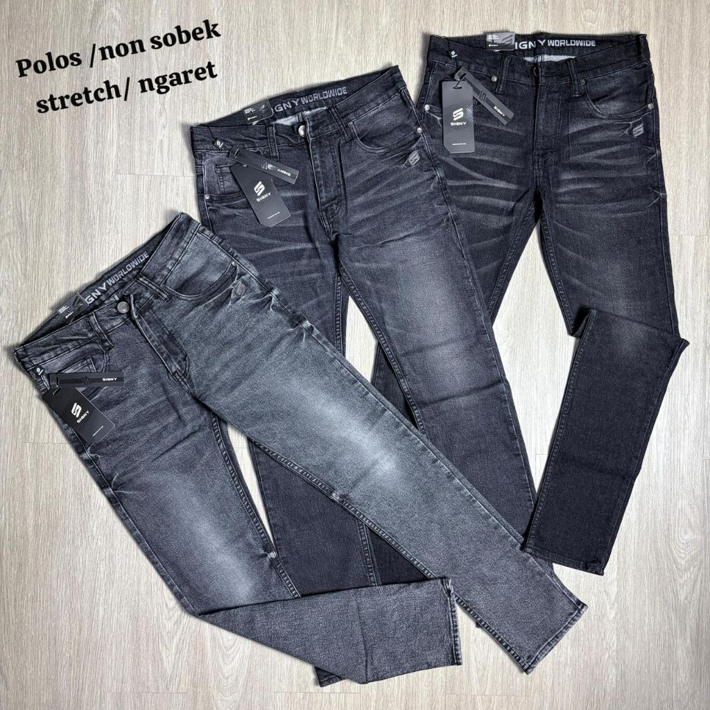 SIGNY LONG JEANS NON-TORN PLAIN STRETCH