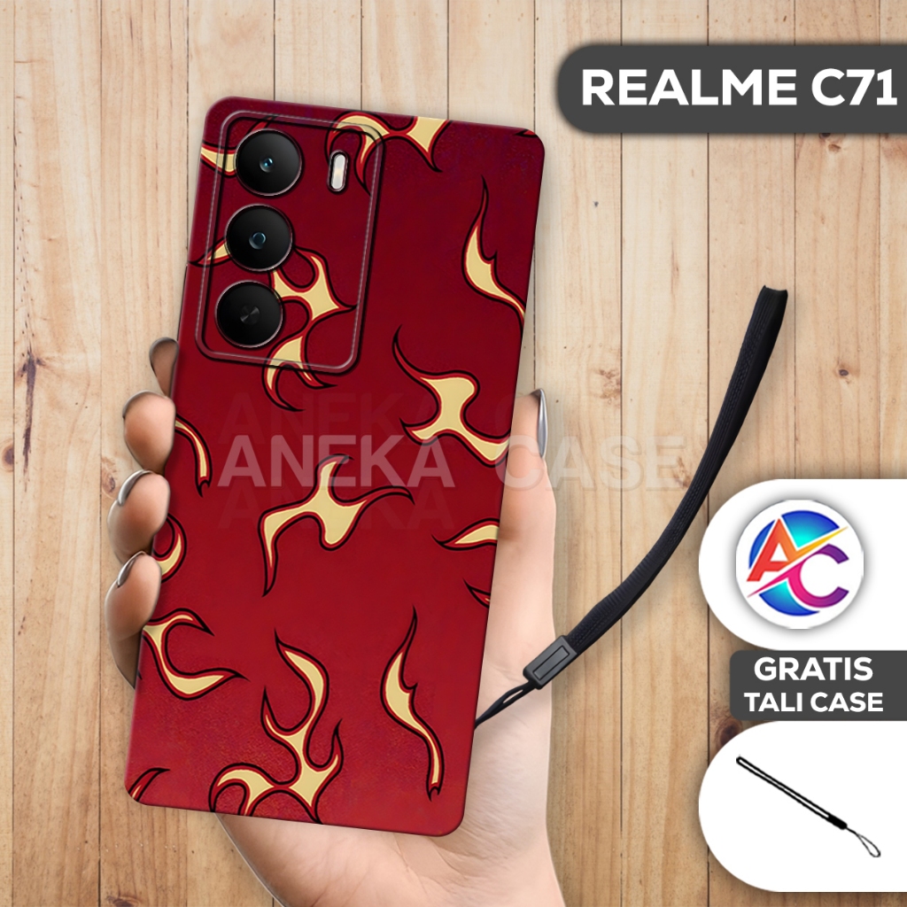 AC83-Case REALME C71-Fire Motif-Softcase REALME C71-เคส REALME C71-ซิลิโคน REALME C71