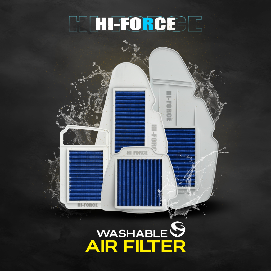 กรองอากาศ H4R HI-FORCE VARIO 125 150 160 PCX ADV 150 160 BEAT SCOOPY GENIO MIO FREEGO FAZIZIO FILANO AEROX NMAX LEXI ETC HYBRID AIR FILTER AIR FILTER