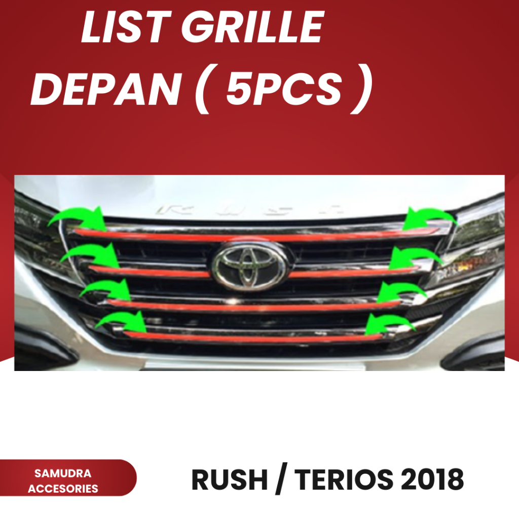 รายการสําคัญด้านหน้าสําหรับ RUSH / TERIOS 2018 - UP 5 ชิ้น