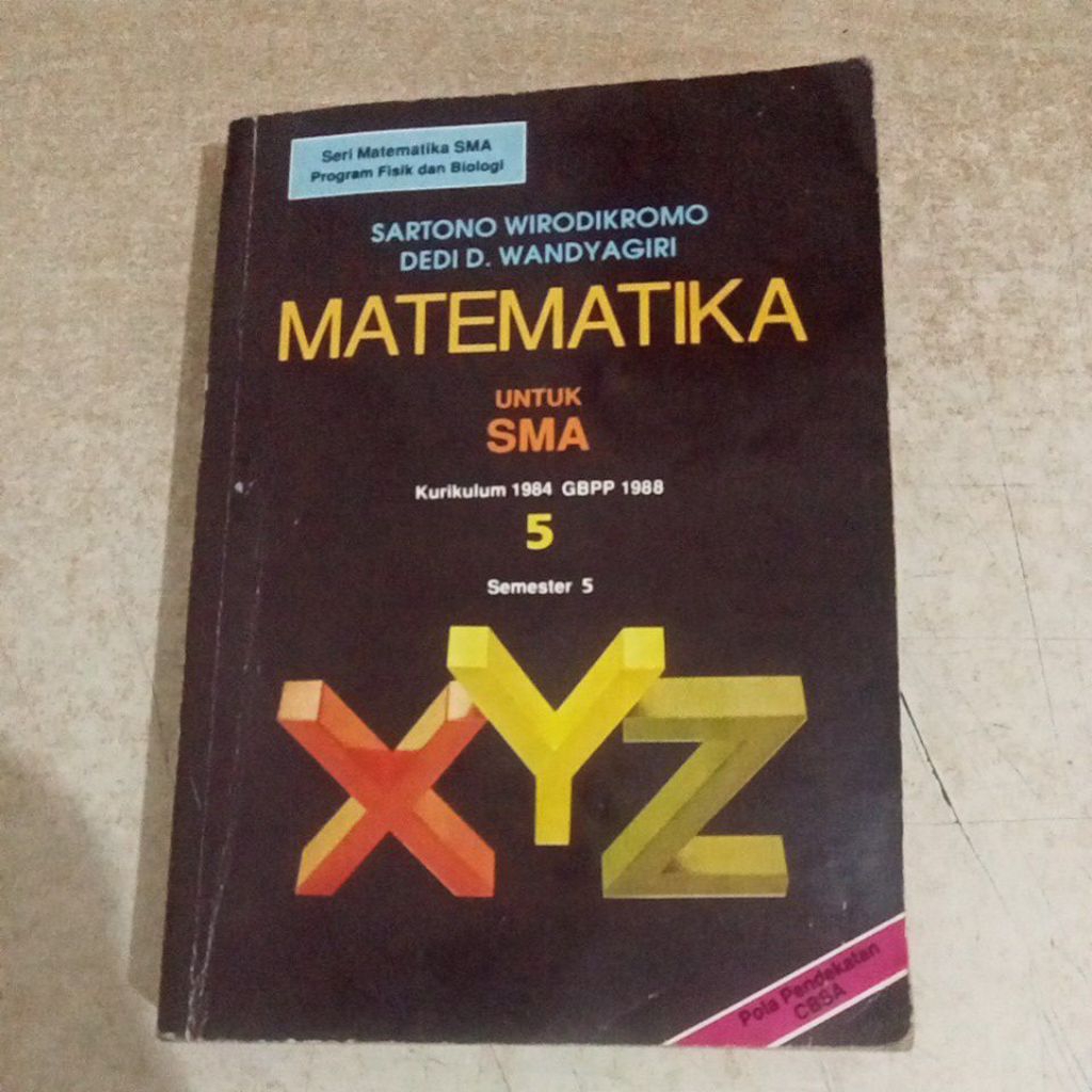 หนังสือ MATHEMATICS สําหรับหลักสูตรโรงเรียนมัธยมอาวุโส 1984 GBPP 1988 5 semester 5