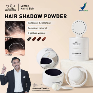 Crowncare Hair Shadow Powder, Instant Penuhi Garis Rambut, Botak, Dapat Digunakan Untuk Menutupi Uban,Tahan Air dan Anti Keringat,  Menggunakan Ekstrak Tanaman, Untuk Kulit Sensitif, BPOM