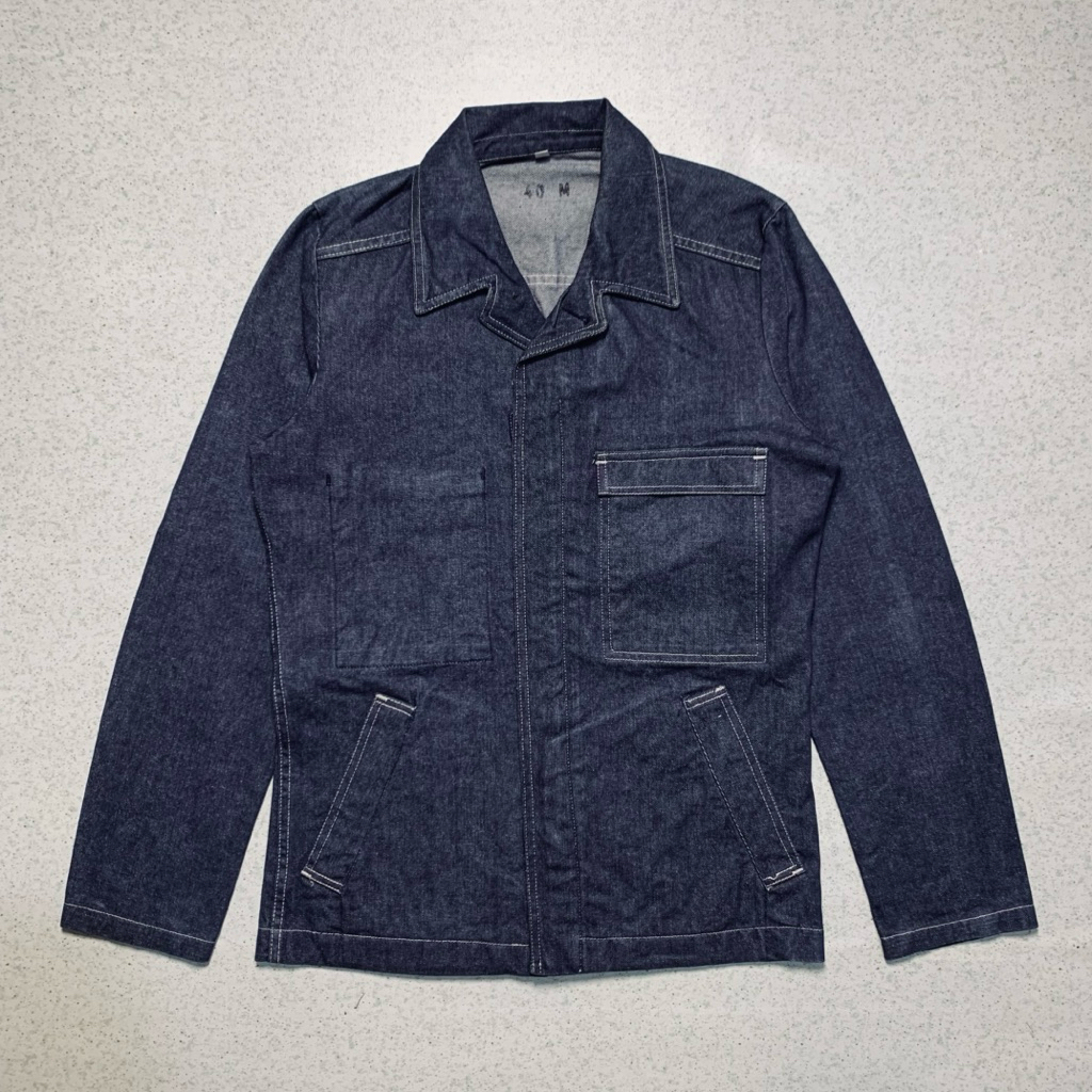 Vintage French Chore Work Jacket Denim Adolphe Lafont 70s 80s. ไม่ FFA Detroit Carhartt Sears JcPenn