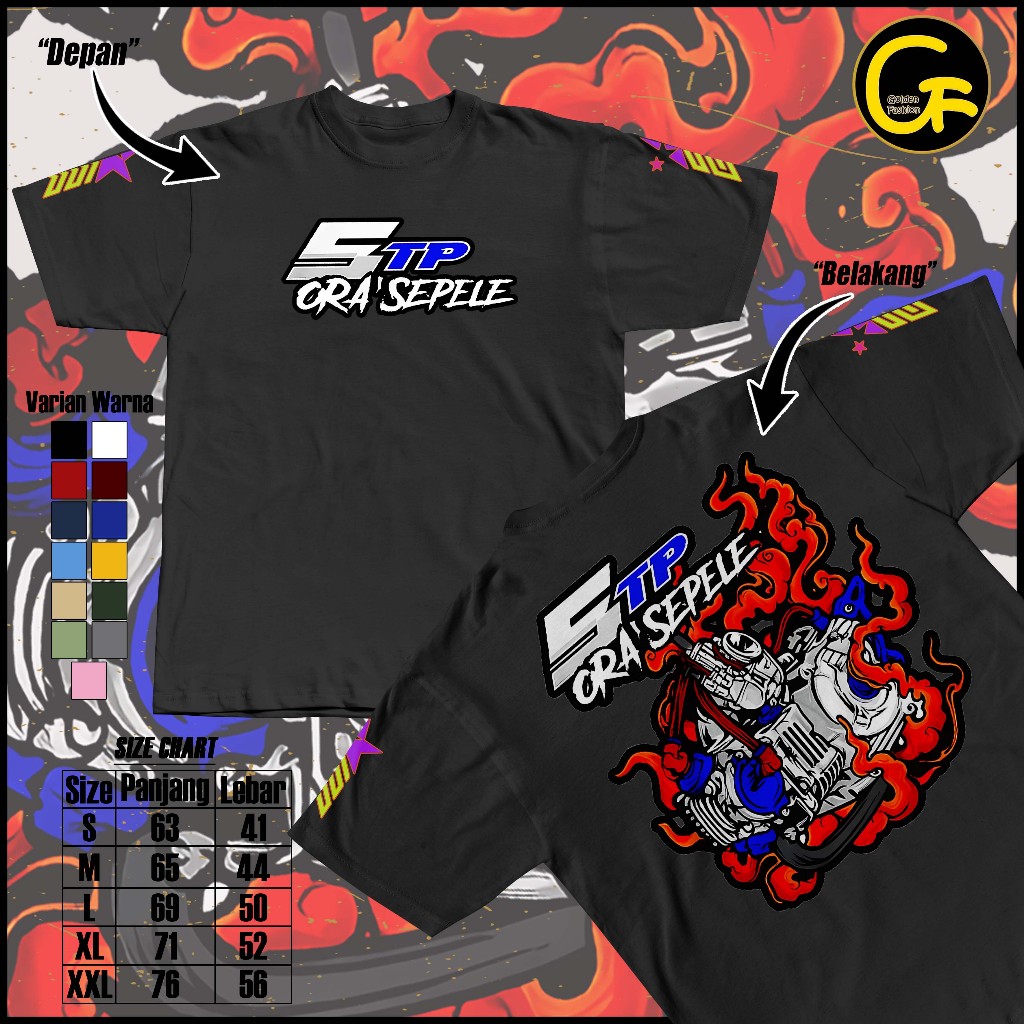 เสื้อยืด 4 Sehat 5TP Ora Sekel TShirt Racing Motor สไตล์คําผ้าฝ้าย Combed 30s DTF ผู้ใหญ่ผู้ชายผู้หญ