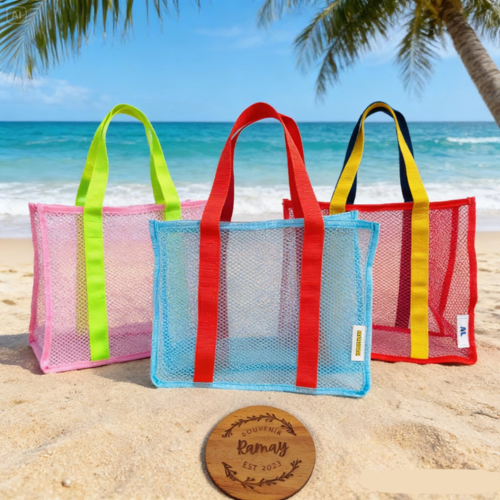 Beach Tote Bag Beach Net Bag Tote Bag Fashion ของที่ระลึก Swimming Bag Sports Bag