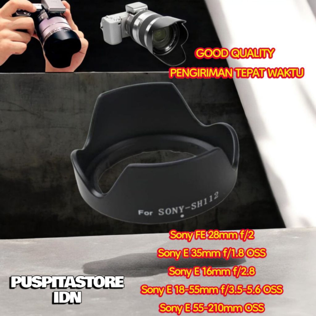 ฮูด Sony ALC-SH112 สําหรับ FE 28mm F2 / E 35mm F1.8 OSS / E 16mm F2.8 / E 50mm F1.8 / E 18-55mm / E 